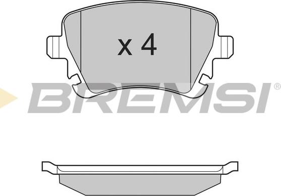 Bremsi BP3130 - Гальмівні колодки, дискові гальма autozip.com.ua