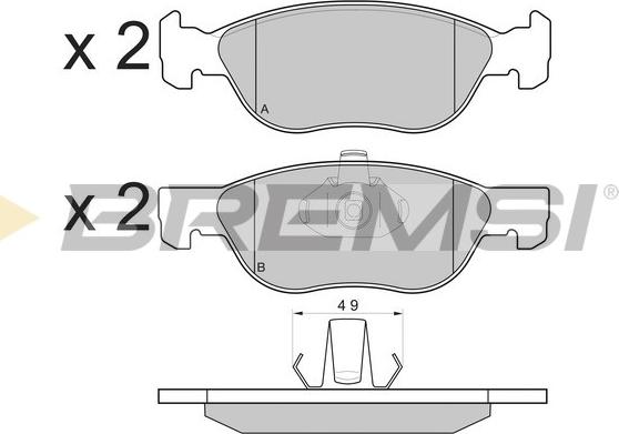 Bremsi BP3131 - Гальмівні колодки, дискові гальма autozip.com.ua