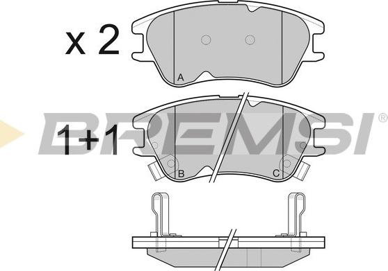 Bremsi BP3138 - Гальмівні колодки, дискові гальма autozip.com.ua