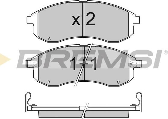 Bremsi BP3132 - Гальмівні колодки, дискові гальма autozip.com.ua