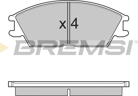 Bremsi BP3124 - Гальмівні колодки, дискові гальма autozip.com.ua