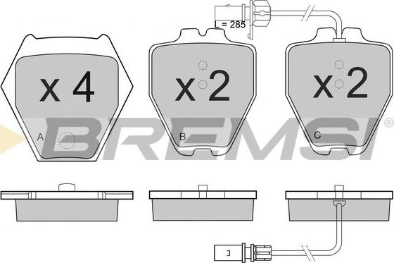 Bremsi BP3121 - Гальмівні колодки, дискові гальма autozip.com.ua