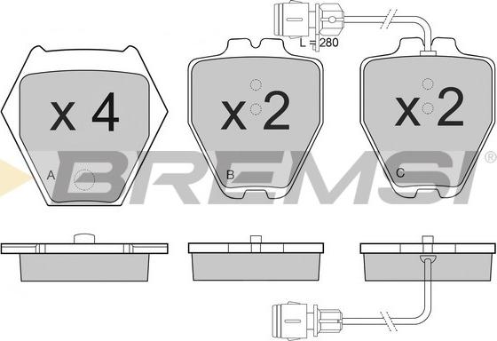 Bremsi BP3122 - Гальмівні колодки, дискові гальма autozip.com.ua