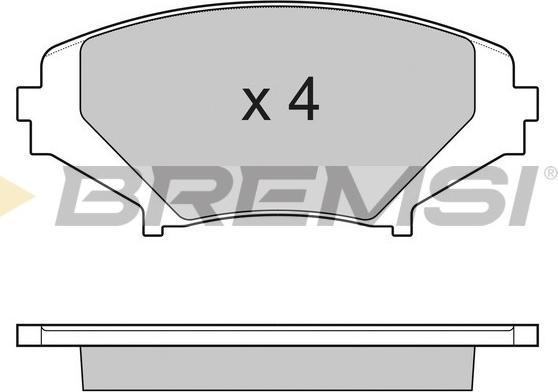 Bremsi BP3170 - Гальмівні колодки, дискові гальма autozip.com.ua