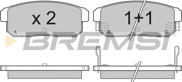 Bremsi BP3171 - Гальмівні колодки, дискові гальма autozip.com.ua