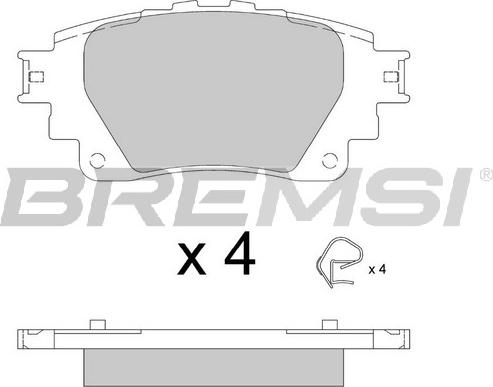 Bremsi BP3899 - Гальмівні колодки, дискові гальма autozip.com.ua