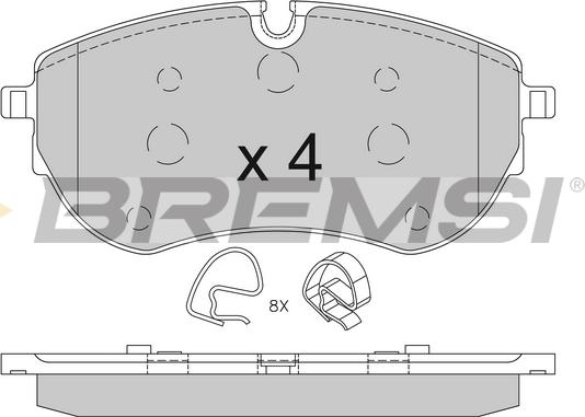 Bremsi BP3849 - Гальмівні колодки, дискові гальма autozip.com.ua