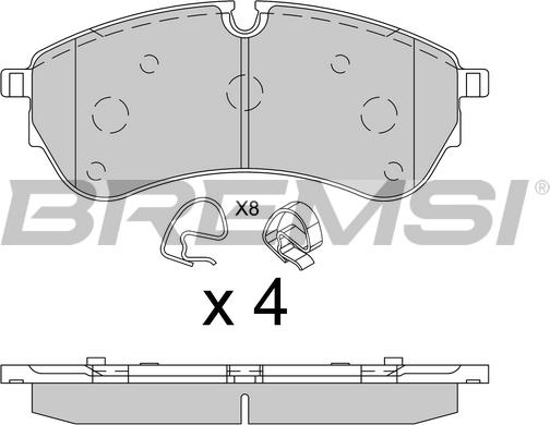 Bremsi BP3846 - Гальмівні колодки, дискові гальма autozip.com.ua