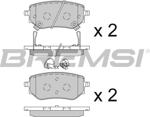 Bremsi BP3843 - Гальмівні колодки, дискові гальма autozip.com.ua