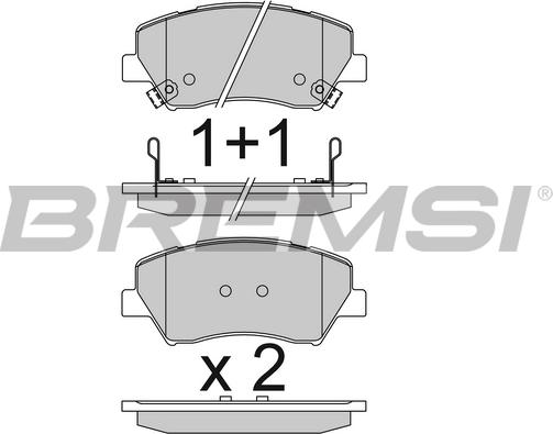 Bremsi BP3842 - Гальмівні колодки, дискові гальма autozip.com.ua