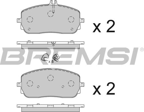 Bremsi BP3854 - Гальмівні колодки, дискові гальма autozip.com.ua