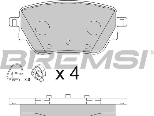 Bremsi BP3855 - Гальмівні колодки, дискові гальма autozip.com.ua