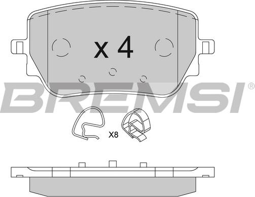 Bremsi BP3850 - Гальмівні колодки, дискові гальма autozip.com.ua
