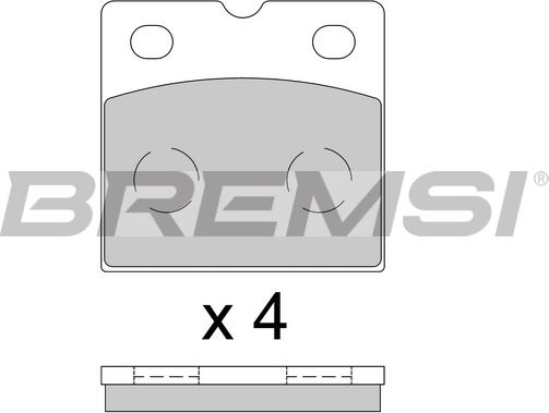 Bremsi BP3851 - Гальмівні колодки, стояночні дискові гальма autozip.com.ua