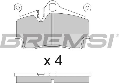 Bremsi BP3857 - Гальмівні колодки, дискові гальма autozip.com.ua