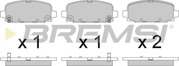 Bremsi BP3818 - Гальмівні колодки, дискові гальма autozip.com.ua