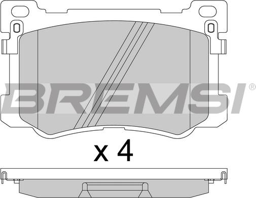 Bremsi BP3813 - Гальмівні колодки, дискові гальма autozip.com.ua