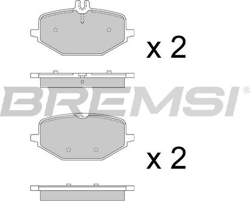 Bremsi BP3884 - Гальмівні колодки, дискові гальма autozip.com.ua