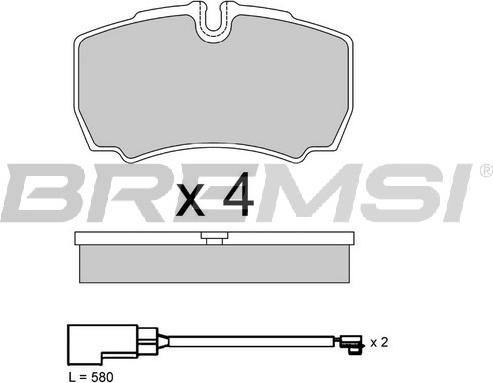 Bremsi BP3888 - Гальмівні колодки, дискові гальма autozip.com.ua
