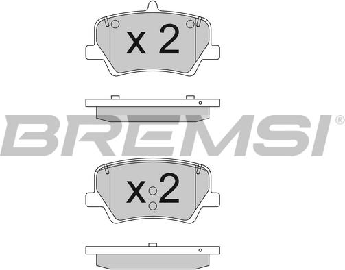 Bremsi BP3839 - Гальмівні колодки, дискові гальма autozip.com.ua