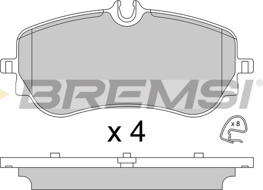 Bremsi BP3836 - Гальмівні колодки, дискові гальма autozip.com.ua