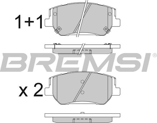 Bremsi BP3830 - Гальмівні колодки, дискові гальма autozip.com.ua