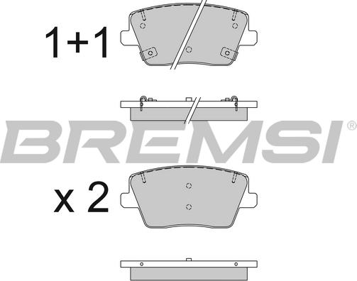 Bremsi BP3831 - Гальмівні колодки, дискові гальма autozip.com.ua