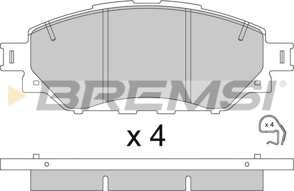 Bremsi BP3838 - Гальмівні колодки, дискові гальма autozip.com.ua