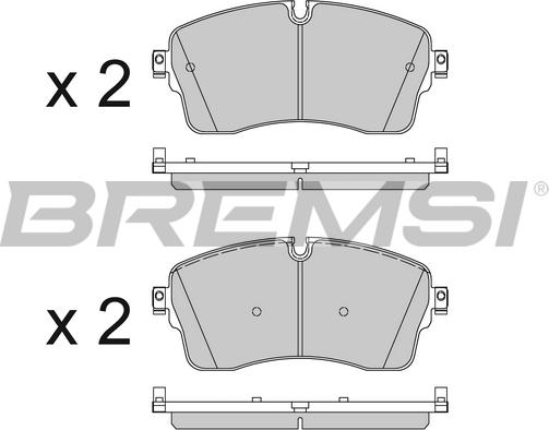 Bremsi BP3825 - Гальмівні колодки, дискові гальма autozip.com.ua