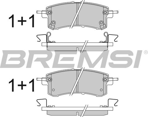 Bremsi BP3823 - Гальмівні колодки, дискові гальма autozip.com.ua