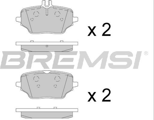 Bremsi BP3879 - Гальмівні колодки, дискові гальма autozip.com.ua