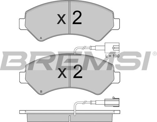 Bremsi BP3871 - Гальмівні колодки, дискові гальма autozip.com.ua