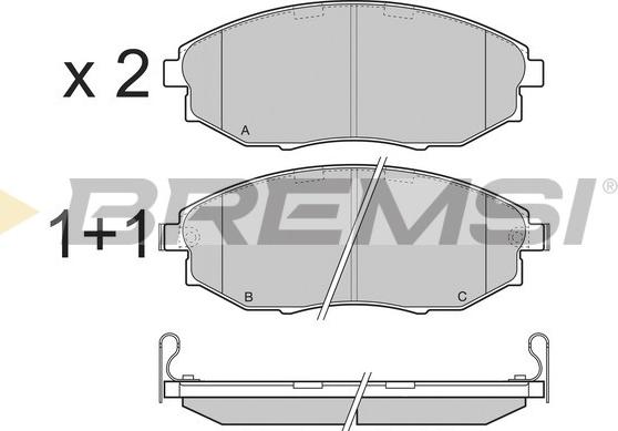 Bremsi BP3399 - Гальмівні колодки, дискові гальма autozip.com.ua