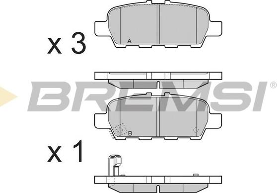 Bremsi BP3395 - Гальмівні колодки, дискові гальма autozip.com.ua