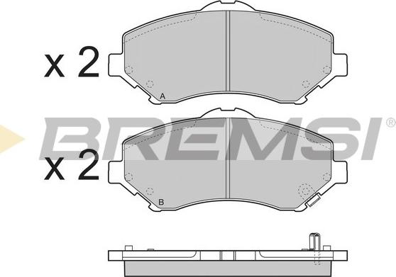 Bremsi BP3396 - Гальмівні колодки, дискові гальма autozip.com.ua