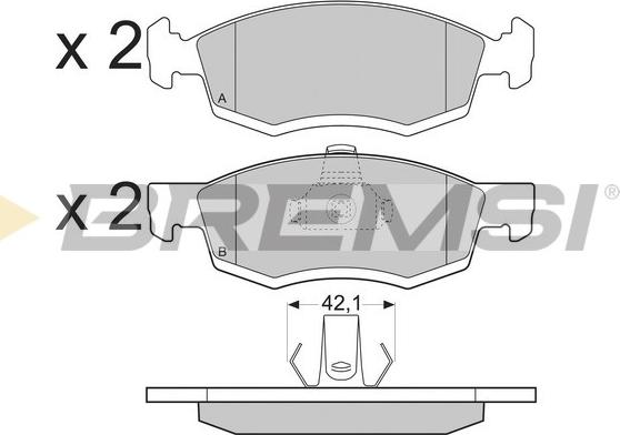 Bremsi BP3391 - Гальмівні колодки, дискові гальма autozip.com.ua