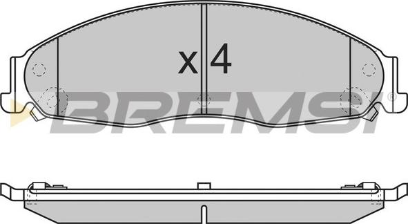 Bremsi BP3344 - Гальмівні колодки, дискові гальма autozip.com.ua