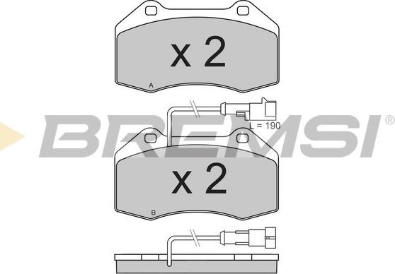 Bremsi BP3354 - Гальмівні колодки, дискові гальма autozip.com.ua
