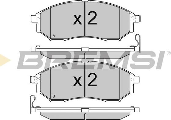 Bremsi BP3350 - Гальмівні колодки, дискові гальма autozip.com.ua