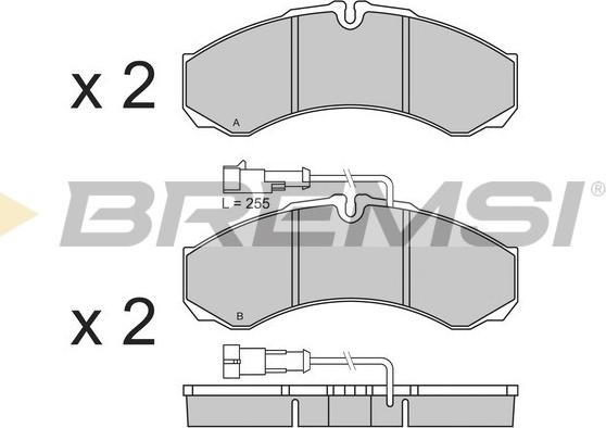 Bremsi BP3361 - Гальмівні колодки, дискові гальма autozip.com.ua