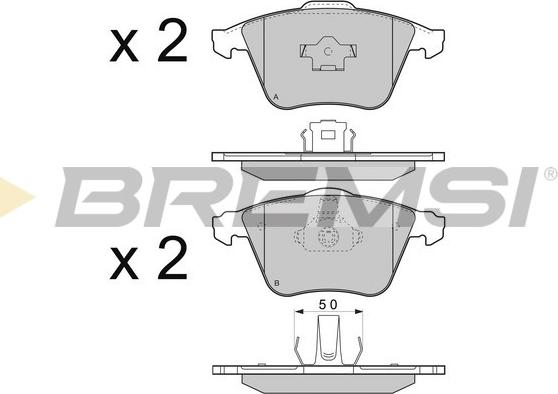 Bremsi BP3301 - Гальмівні колодки, дискові гальма autozip.com.ua