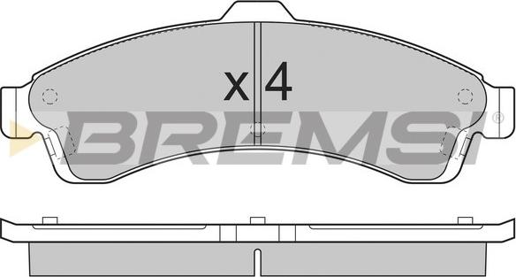 Bremsi BP3308 - Гальмівні колодки, дискові гальма autozip.com.ua