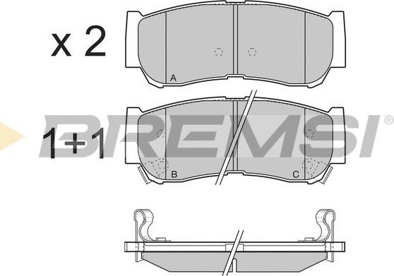 Bremsi BP3314 - Гальмівні колодки, дискові гальма autozip.com.ua