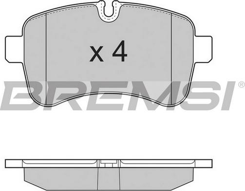 Bremsi BP3315TR - Гальмівні колодки, дискові гальма autozip.com.ua