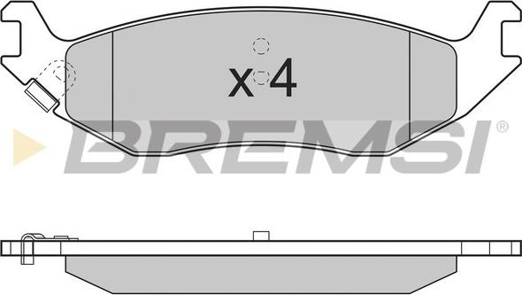 Bremsi BP3311 - Гальмівні колодки, дискові гальма autozip.com.ua