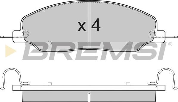 Bremsi BP3312 - Гальмівні колодки, дискові гальма autozip.com.ua