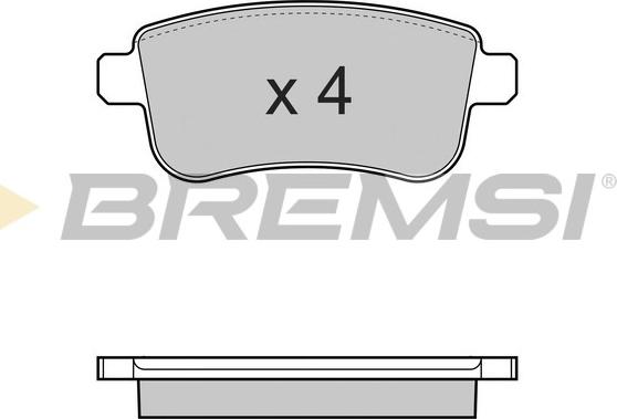 Bremsi BP3384 - Гальмівні колодки, дискові гальма autozip.com.ua
