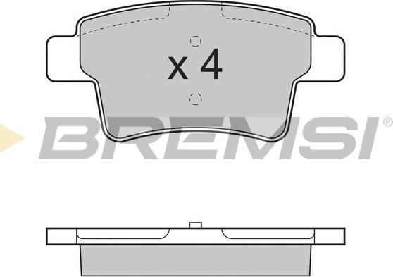 Bremsi BP3331 - Гальмівні колодки, дискові гальма autozip.com.ua