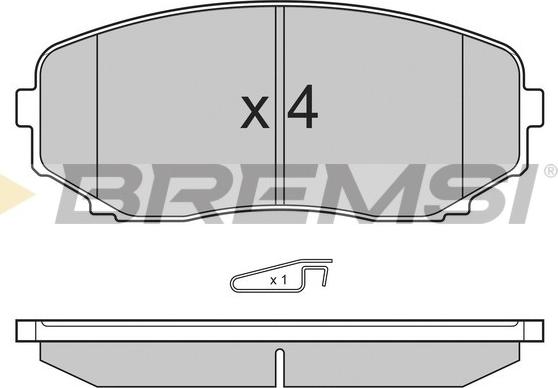 Bremsi BP3332 - Гальмівні колодки, дискові гальма autozip.com.ua