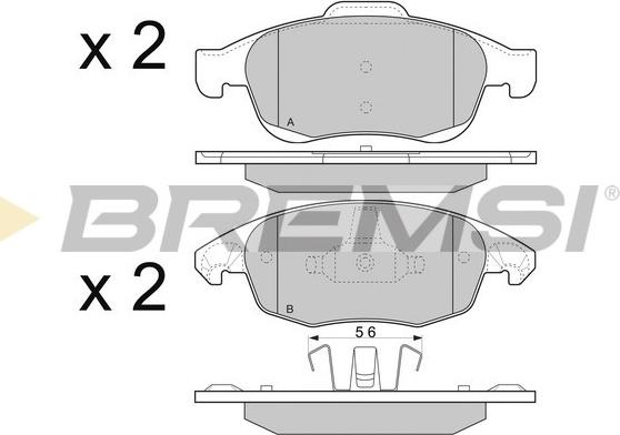 Bremsi BP3329 - Гальмівні колодки, дискові гальма autozip.com.ua